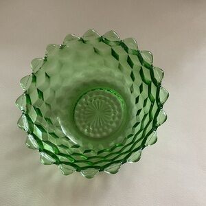 Green depression Glass Bowl
